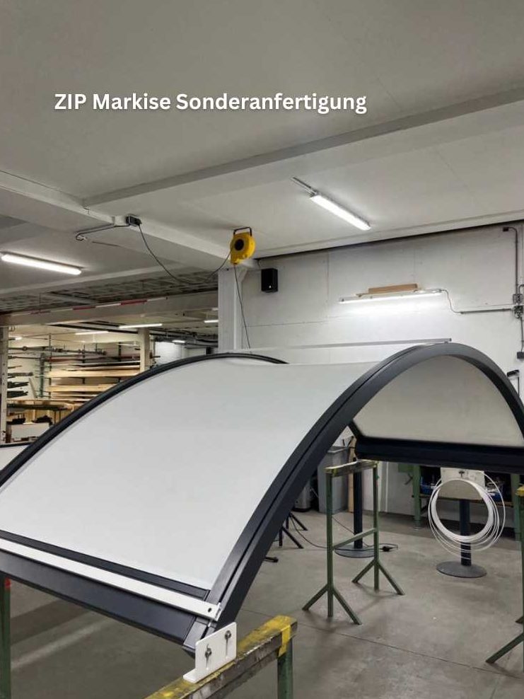 Zipscreen Sonnenschutz Markisen - ZIP Markisen auf Maß und Großmarkisen mit Sonderanfertigung halbrund